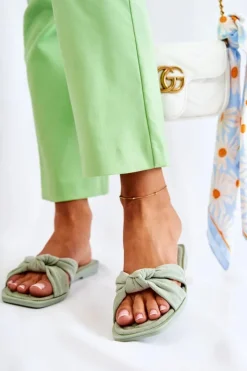 Damskie Boto Damskie Modne Zamszowe Klapki Zielone Lorrie