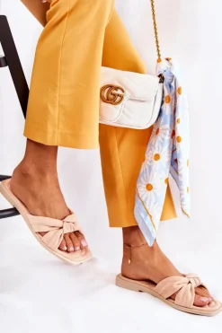 Damskie Boto Damskie Modne Zamszowe Klapki Nude Lorrie