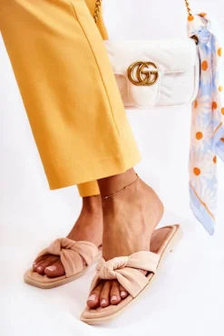 Damskie Boto Damskie Modne Zamszowe Klapki Nude Lorrie