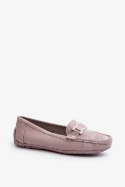 Damskie Boto Damskie Modne Zamszowe Mokasyny Fioletowe Rabell