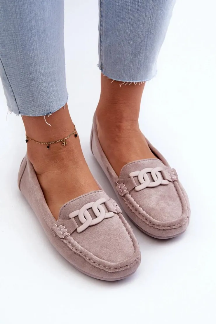 Damskie Boto Damskie Modne Zamszowe Mokasyny Fioletowe Rabell