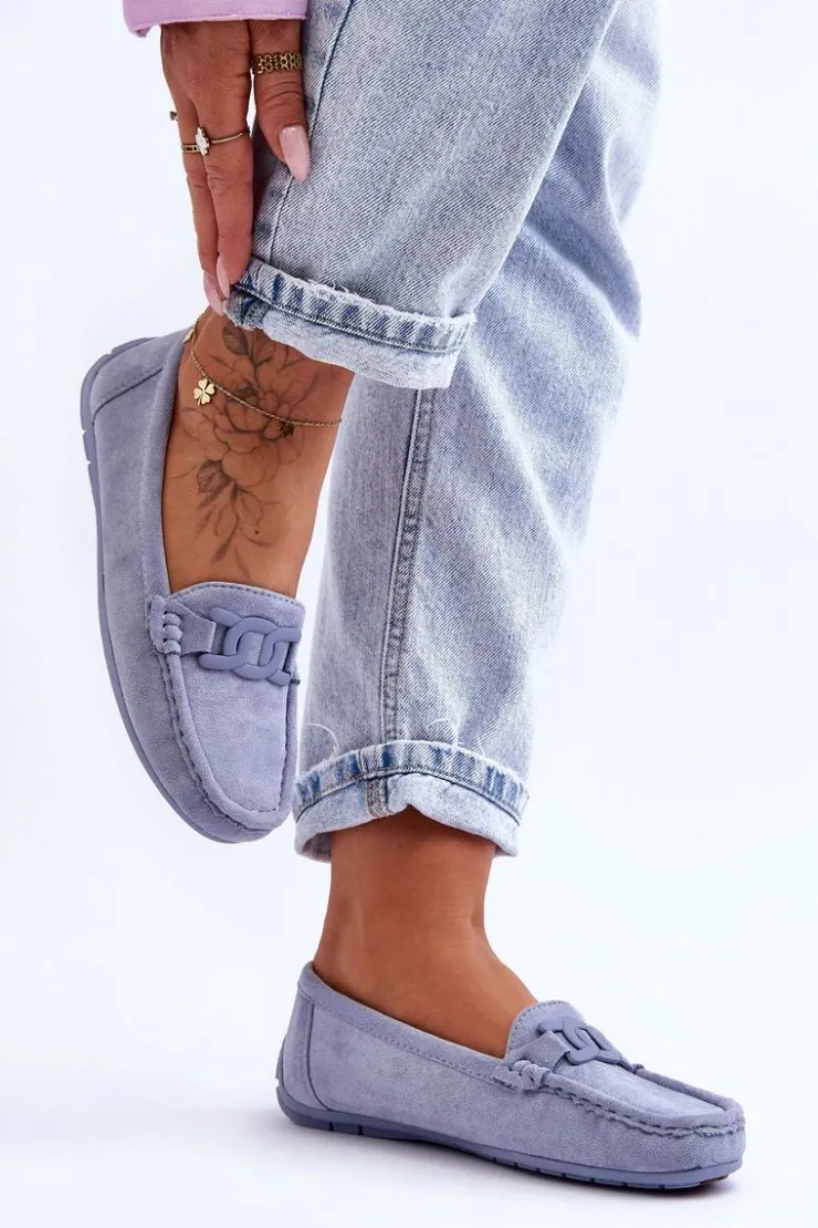 Boto Loafersy Damskie|Mokasyny Damskie Zamszowe*Damskie Modne Zamszowe Mokasyny e Rabell Niebieski