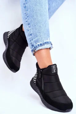 Online Big Star Shoes Damskie Młodzieżowe Śniegowce Big Star Czarne GG274470