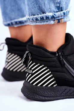 Online Big Star Shoes Damskie Młodzieżowe Śniegowce Big Star Czarne GG274470