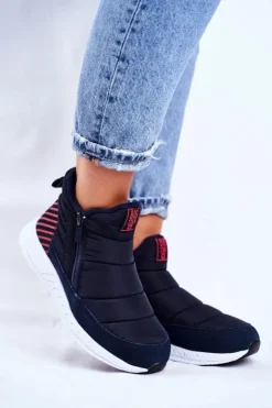 Big Star Shoes Śniegowce Damskie*Damskie Młodzieżowe Śniegowce Big Star Granatowe GG274471