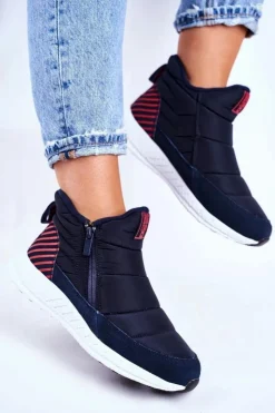 Big Star Shoes Śniegowce Damskie*Damskie Młodzieżowe Śniegowce Big Star Granatowe GG274471