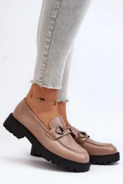 Damskie Buty damskie Vinceza Damskie Mokasyny Eko Skórzane Beżowe Ledda