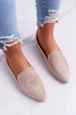 Damskie Boto Damskie Mokasyny Lu Boo Beżowe Magnus