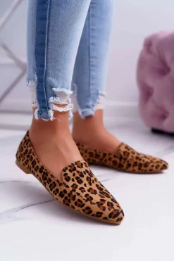 Boto Mokasyny Damskie Zamszowe*Damskie Mokasyny Lu Boo Leopard Magnus