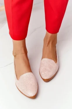 Buty Sergio Leone Mokasyny Damskie Zamszowe|Baleriny Klasyczne*Damskie Mokasyny Sergio Leone MK700 Zamszowe Różowe