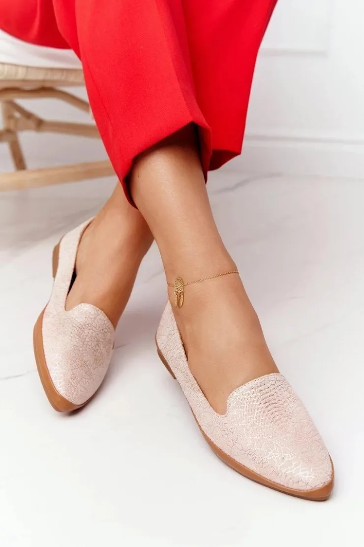 Buty Sergio Leone Mokasyny Damskie Zamszowe|Baleriny Klasyczne*Damskie Mokasyny Sergio Leone MK700 Zamszowe Różowe