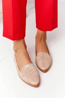 Online Buty Sergio Leone Damskie Mokasyny Sergio Leone MK700 Zamszowe Beżowe