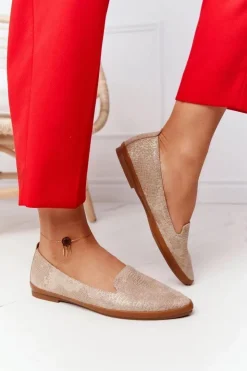 Online Buty Sergio Leone Damskie Mokasyny Sergio Leone MK700 Zamszowe Beżowe