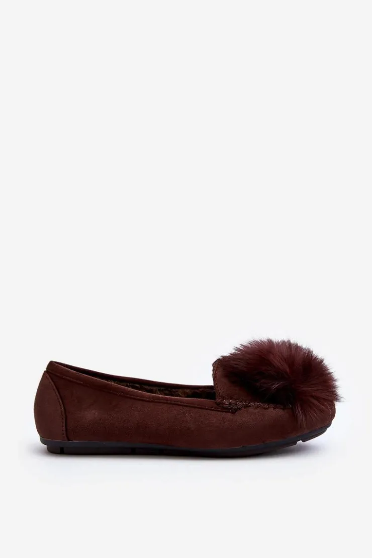 Best Boto Damskie Mokasyny Z Futerkiem Brązowe Novas