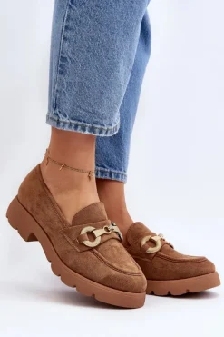 Boto Mokasyny Na Platformie|Mokasyny Damskie Zamszowe*Damskie Mokasyny Z Ozdobą Camel Railenes