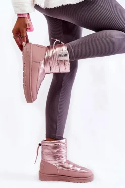 Hot Big Star Shoes Damskie Śniegowce Big Star II274119 Różowe Różowy