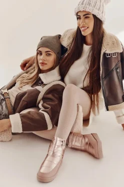 Hot Big Star Shoes Damskie Śniegowce Big Star II274119 Różowe Różowy