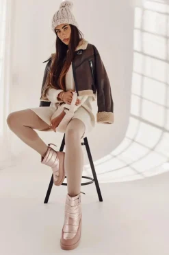 Hot Big Star Shoes Damskie Śniegowce Big Star II274119 Różowe Różowy