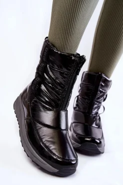 Damskie Big Star Shoes Damskie Śniegowce Big Star KK274392 Czarne