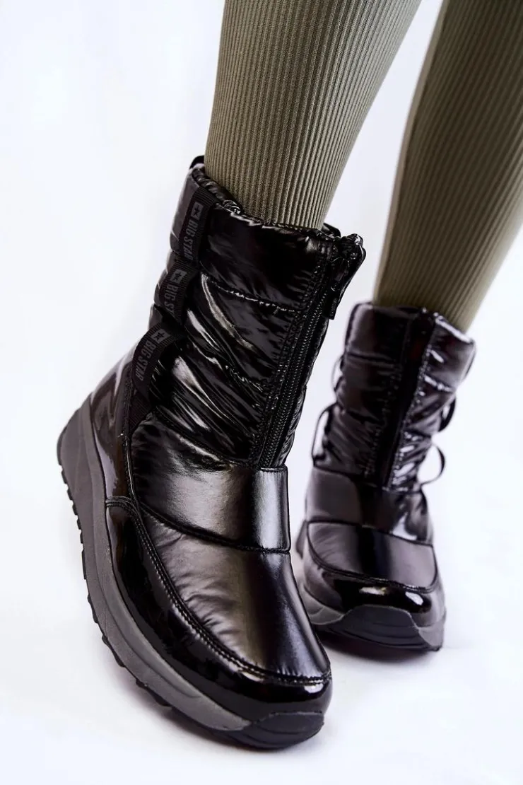 Damskie Big Star Shoes Damskie Śniegowce Big Star KK274392 Czarne