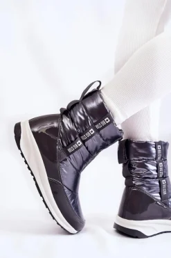 Big Star Shoes Śniegowce Damskie*Damskie Śniegowce Big Star KK274391 Ciemnoszare Szary