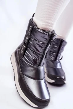 Big Star Shoes Śniegowce Damskie*Damskie Śniegowce Big Star KK274391 Ciemnoszare Szary