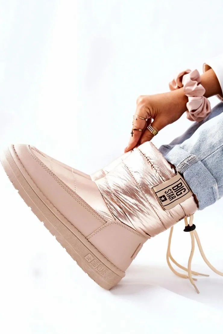 Big Star Shoes Śniegowce Damskie*Damskie Śniegowce Big Star II274121 Beżowe Beżowy