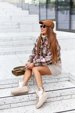 Big Star Shoes Śniegowce Damskie*Damskie Śniegowce Big Star II274121 Beżowe Beżowy