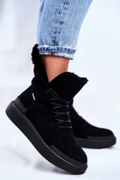 Damskie Big Star Shoes Damskie Śniegowce Big Star Czarne GG274990