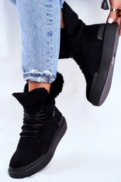 Damskie Big Star Shoes Damskie Śniegowce Big Star Czarne GG274990