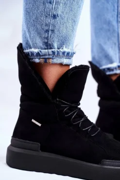 Damskie Big Star Shoes Damskie Śniegowce Big Star Czarne GG274990