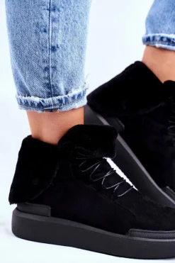 Damskie Big Star Shoes Damskie Śniegowce Big Star Czarne GG274990