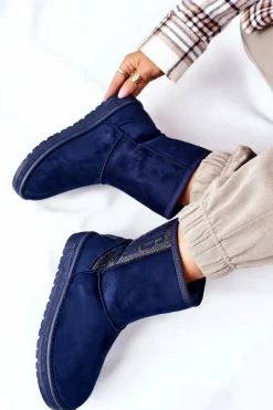 Big Star Shoes Śniegowce Damskie*Damskie Śniegowce Big Star EE274416 Granatowe