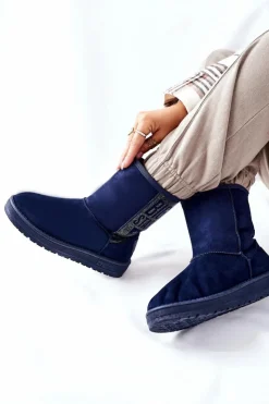 Big Star Shoes Śniegowce Damskie*Damskie Śniegowce Big Star EE274416 Granatowe