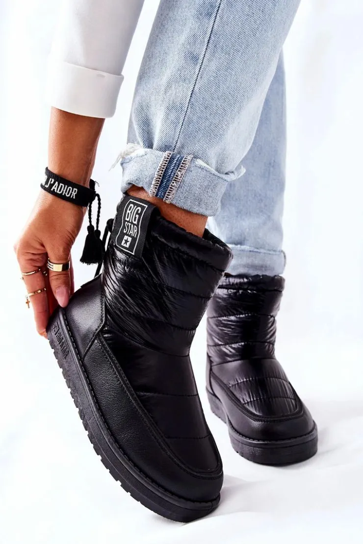 Damskie Big Star Shoes Damskie Śniegowce Big Star II274120 Czarne