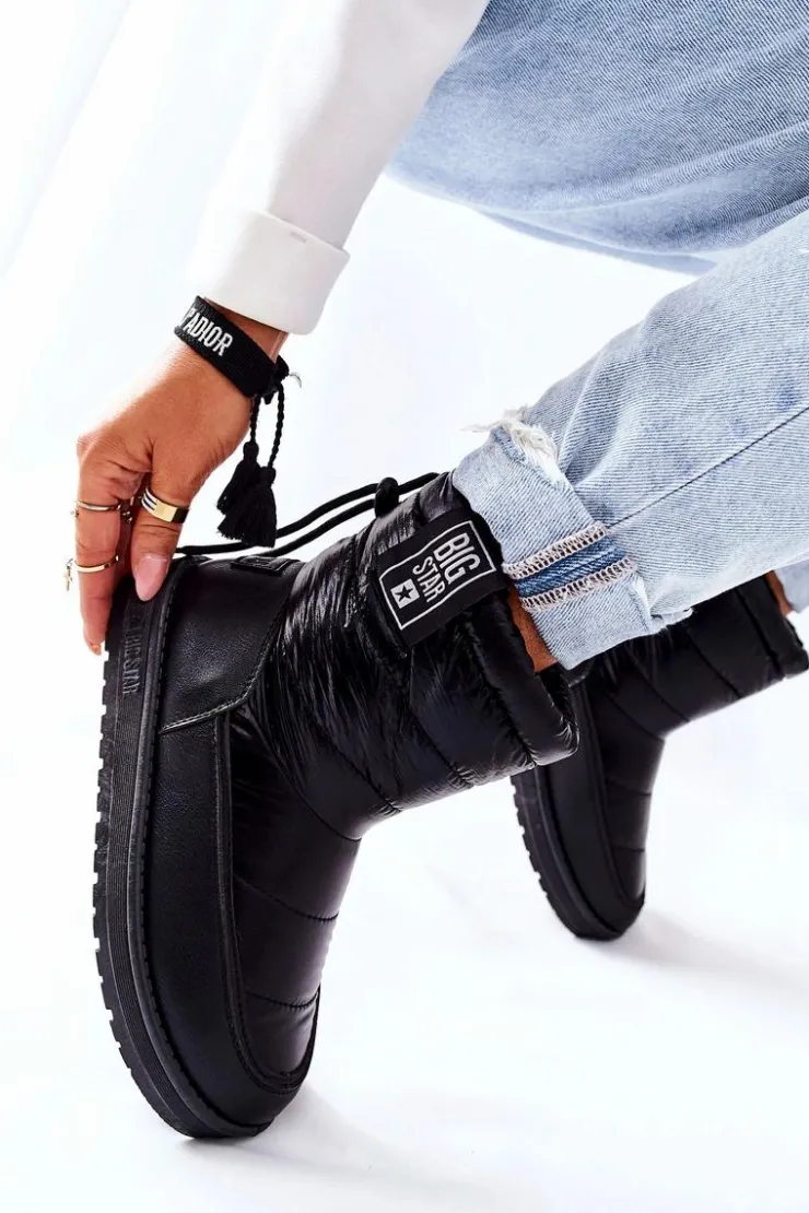 Damskie Big Star Shoes Damskie Śniegowce Big Star II274120 Czarne