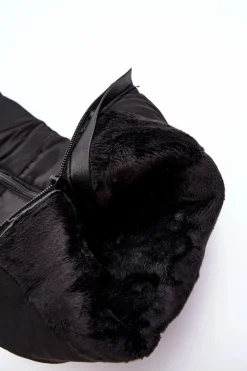 Damskie Big Star Shoes Damskie Śniegowce Kozaki Ocieplane Czarne Big Star MM274332