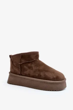 Hot Boto Damskie Śniegowce Na Grubej Podeszwie Ciemnozielone Caliksa Zielony