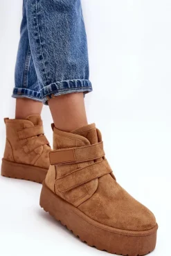 Online Boto Damskie Śniegowce Na Platformie Camel Naredi