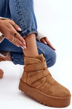 Online Boto Damskie Śniegowce Na Platformie Camel Naredi