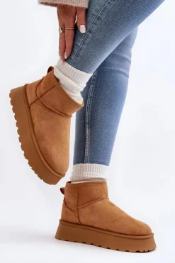 Discount Boto Damskie Śniegowce Na Platformie Camel Pirette