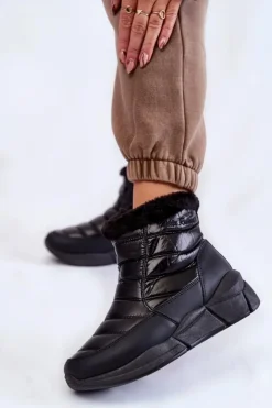 Sale Evento Damskie Śniegowce Na Suwak Czarne Senia