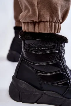 Sale Evento Damskie Śniegowce Na Suwak Czarne Senia