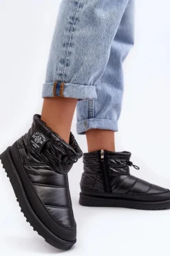 Lee Cooper Śniegowce Damskie*Damskie Śniegowce Ocieplane LCJ-23-44-1967L Czarne