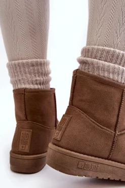 Damskie Big Star Shoes Damskie Śniegowce Ocieplane Futerkiem Brązowe Big Star MM274161