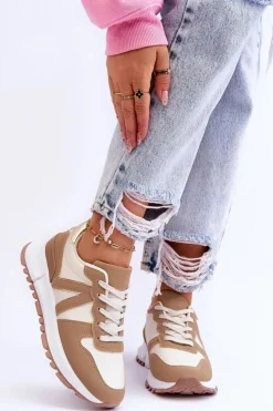 New Boto Damskie Niskie Buty Sportowe Beżowe Elliot