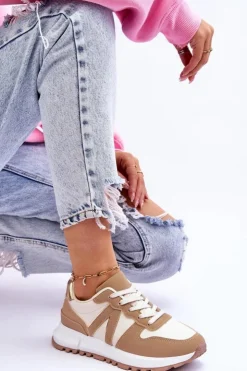 New Boto Damskie Niskie Buty Sportowe Beżowe Elliot