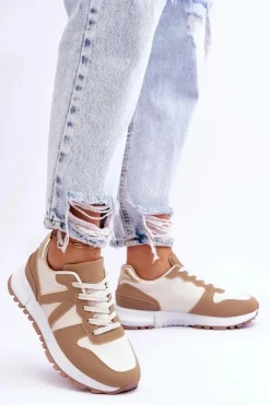 New Boto Damskie Niskie Buty Sportowe Beżowe Elliot