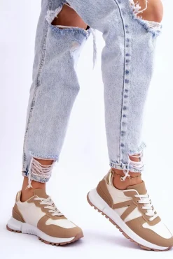 New Boto Damskie Niskie Buty Sportowe Beżowe Elliot