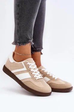 Boto Buty Sportowe Na Platformie|Sneakersy Damskie*Damskie Niskie Sneakersy Buty Sportowe Beżowe Eudiopis